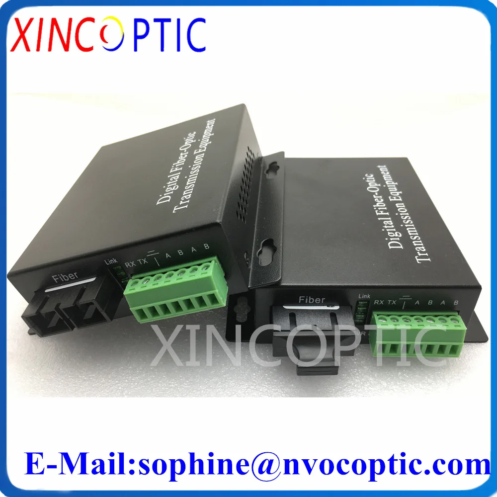 Single Serial RS232 RS485 RS422 to Mode Simplex SC 40KM Fiber Optical Modem Converter