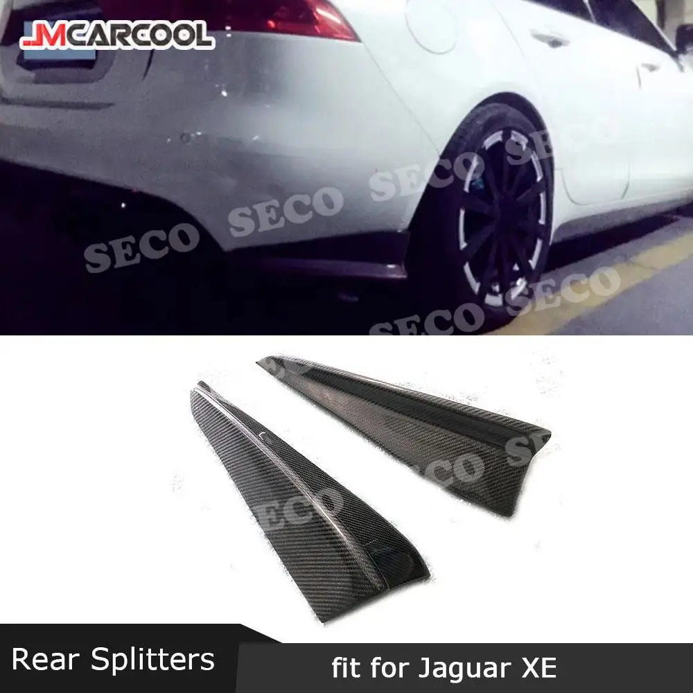 

JMCARCOOL For Jaguar XE Sedan 4-Door Spoiler 2015 2016 2017 Rear Lip Splitters Flaps Carbon Fiber Car Bumper Protector