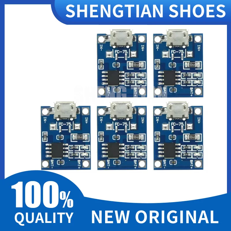 TP4056 1A Li-ion Battery Charging Module with Micro USB, 4.2V Single Cell Charger for DIY Projects