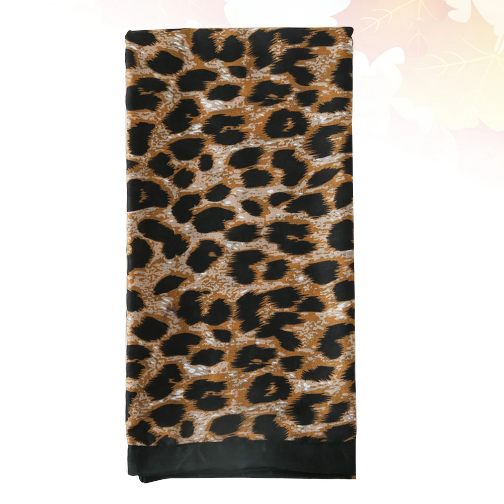 

Leopard Print Scarf for Women Soft Cotton Shawl All Seasons Stylish Beach Party Conditioning Room Gift