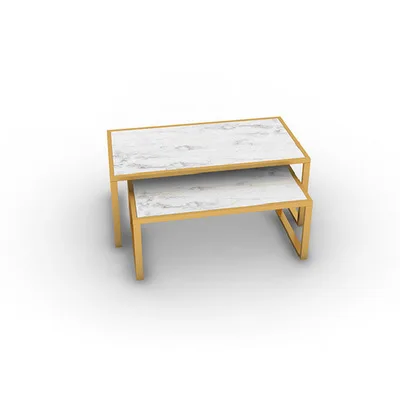 

Marble Son and Mother Coffee Table Home Simple Office Iron Tea Coffee Table