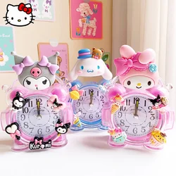 Reloj despertador Sanrio HelloKitty MyMelody Cinnamoroll, temporizador de cocina de Anime Kawaii, Mini sala de estar, decoración del hogar, regalo