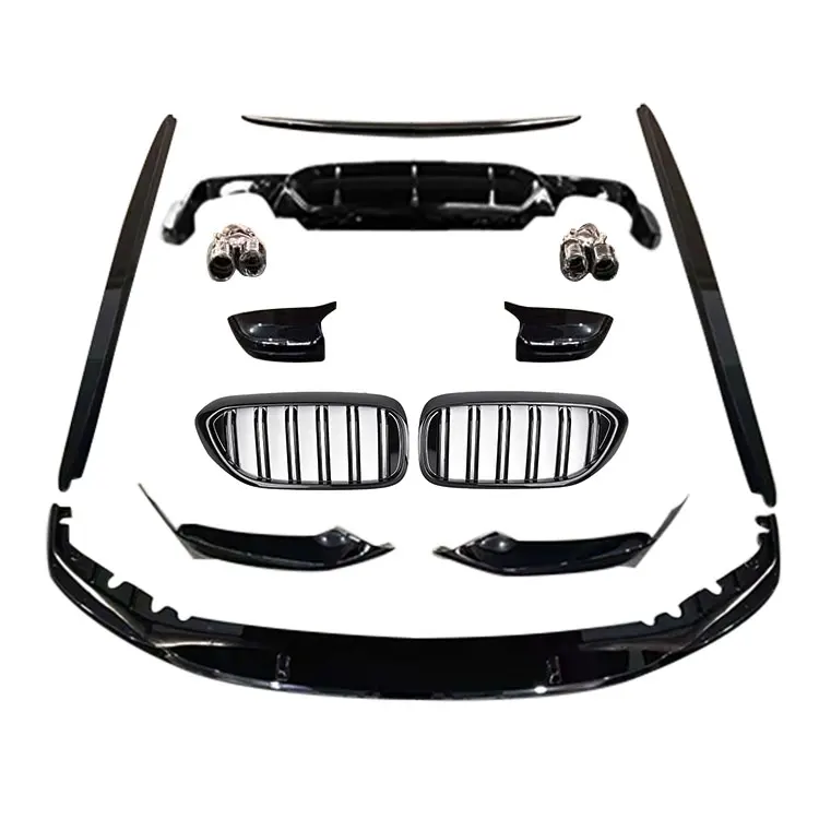 

Glossy Black G30 Diffuser Lip Grill Car Body Kit 2018-2020 for BMWS 5 Series G30 G38 MP Style Black Bodykit