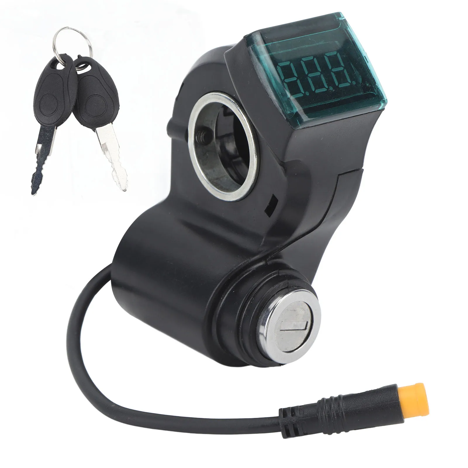 

10-Inch ABS 3 Pin Electric Scooter Handlebar Switch Lock with Waterproof Digital Battery Power Display and Key for Commuters