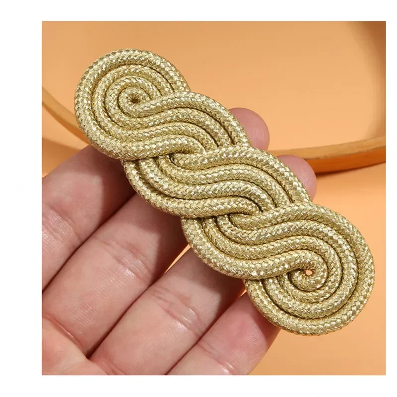 5pcs Gold Silver Handmade Chinese Knot Buttons Frog Closure Fastener Decorative Accessories