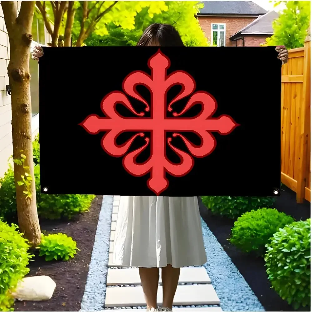 order chivalry Order of Calatrava Flags Borderless four-ring ornament indoor outdoor decoration effortless to hang