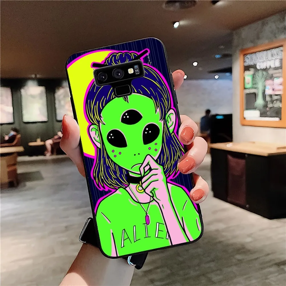 Esthetiek Leuke Cartoon buitenaardse ruimte Telefoon Case Voor Samsung Note 8 9 10 20 pro plus lite M 10 11 20 30 21 31 51 EEN 21 22 42 02 03