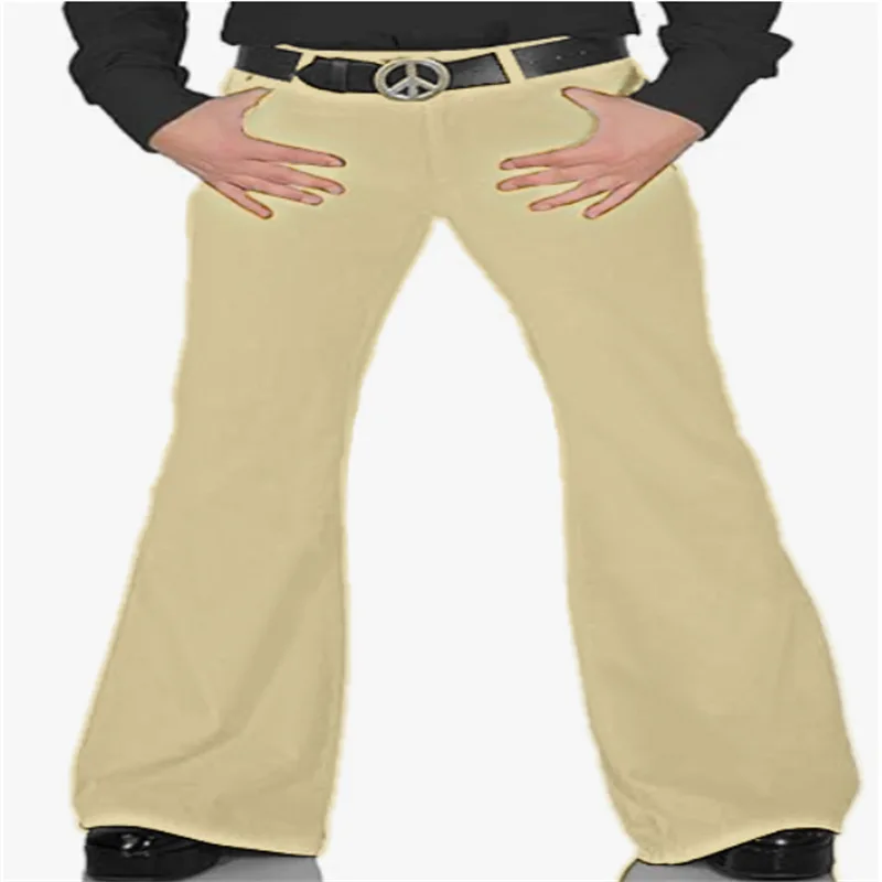 بنطال كاجوال مرن بلون سادة جديد للرجال