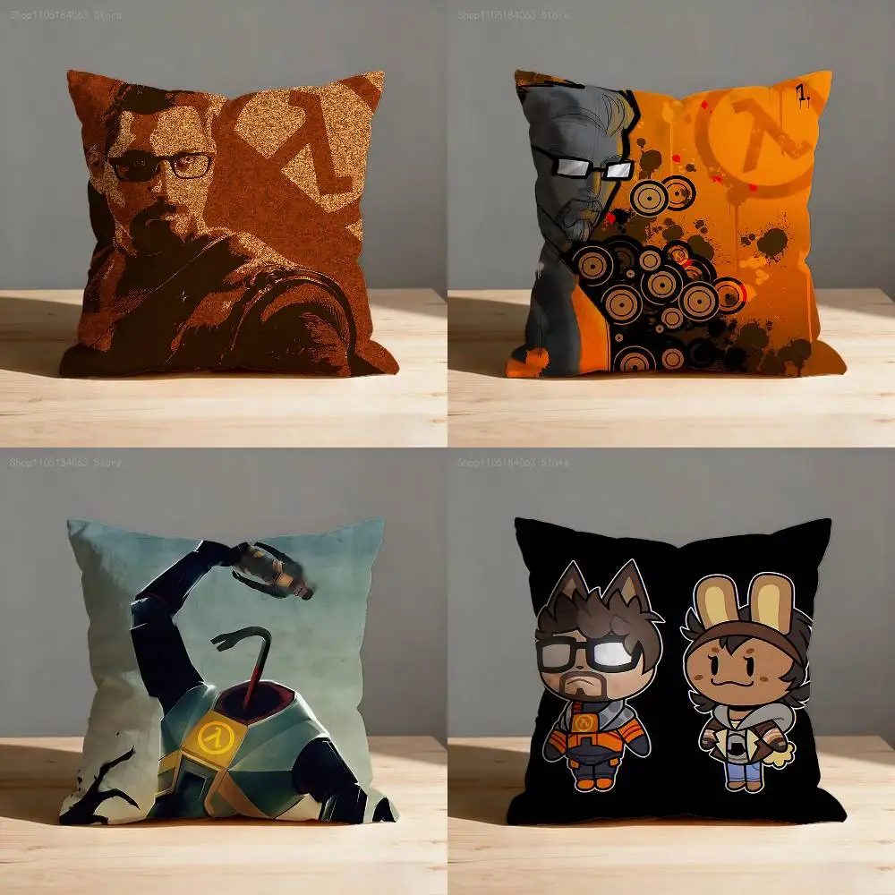 

H-Half L-Life Pillowcases Bedroom Living Room Sofa Home Decor Polyester Cushion Cover with Zipper