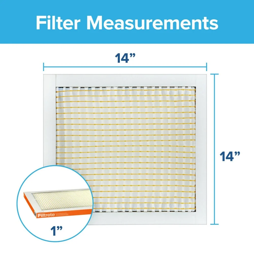 Filtro de ar HVAC de defesa de alérgenos 14x14x1, 800 MPR, forno eletrostático plissado, sistema AC, substituição, 2 pacotes, uso residencial