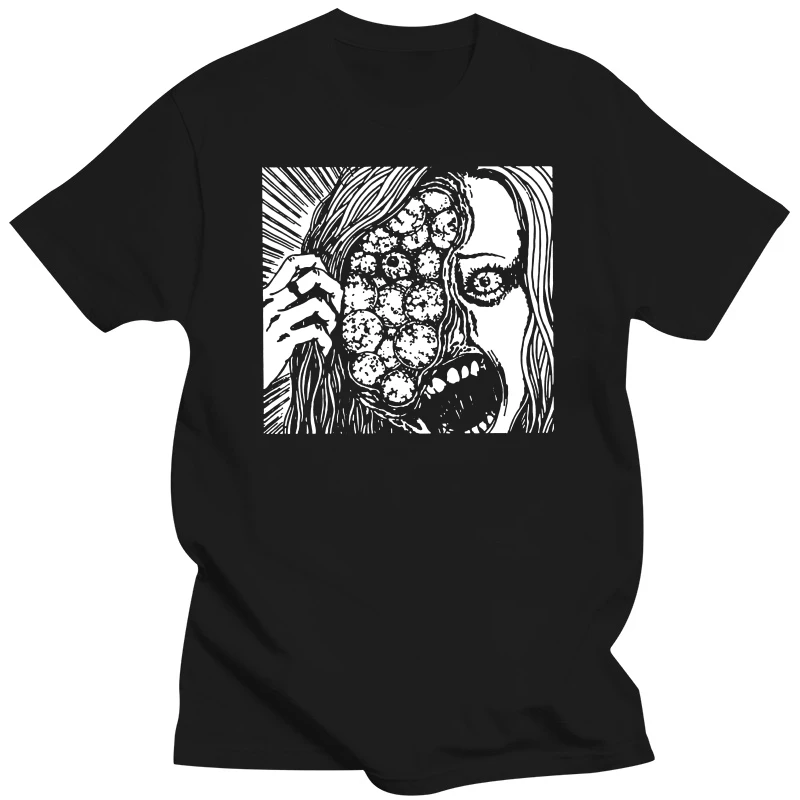 Футболка Junji Ito с рисунком Аниме Манга, Япония, Weeaboo Otaku ужасная футболка, Мужская футболка с коротким рукавом и круглым вырезом, хлопковые топы, уличная одежда