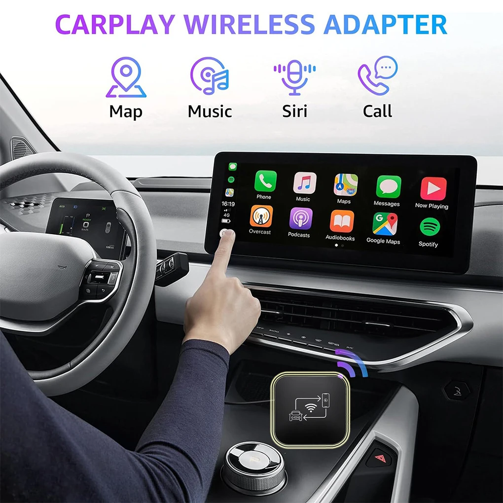 Wireless CarPlay Android Auto Adapter Suit for Built-in Wired CarPlay/Wired Android Auto