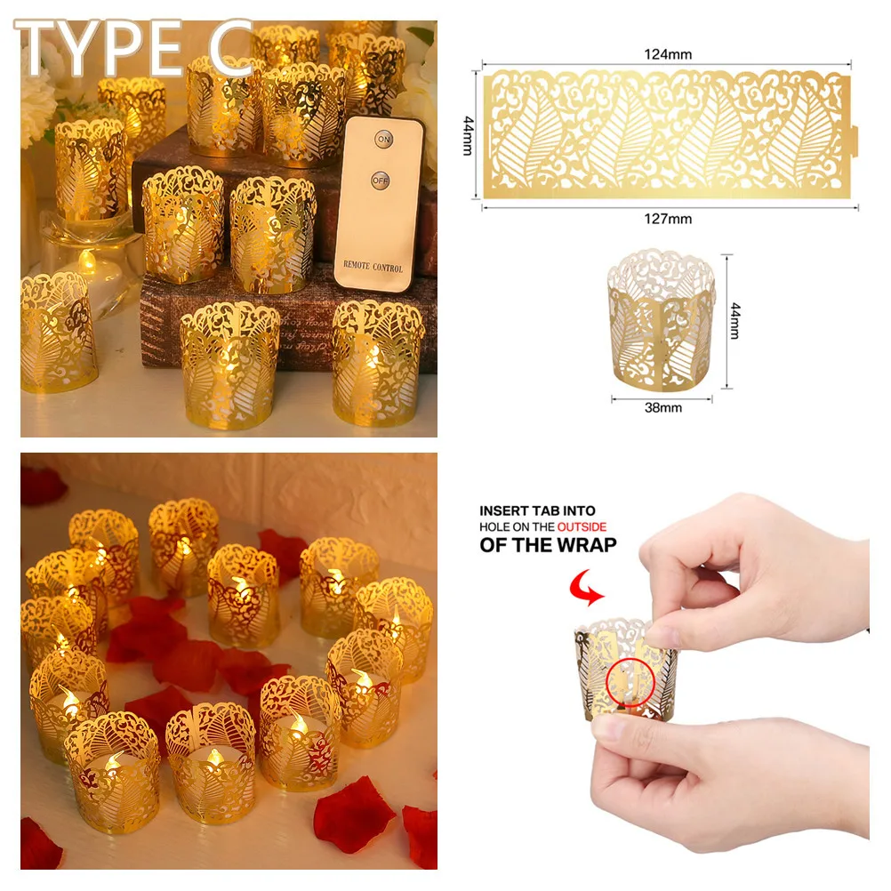 Flameless Flickering Tea Lights LED Candles with 6 Hours Cycle AutoTimer / Remote Control Battery Operated Electronics Tealights