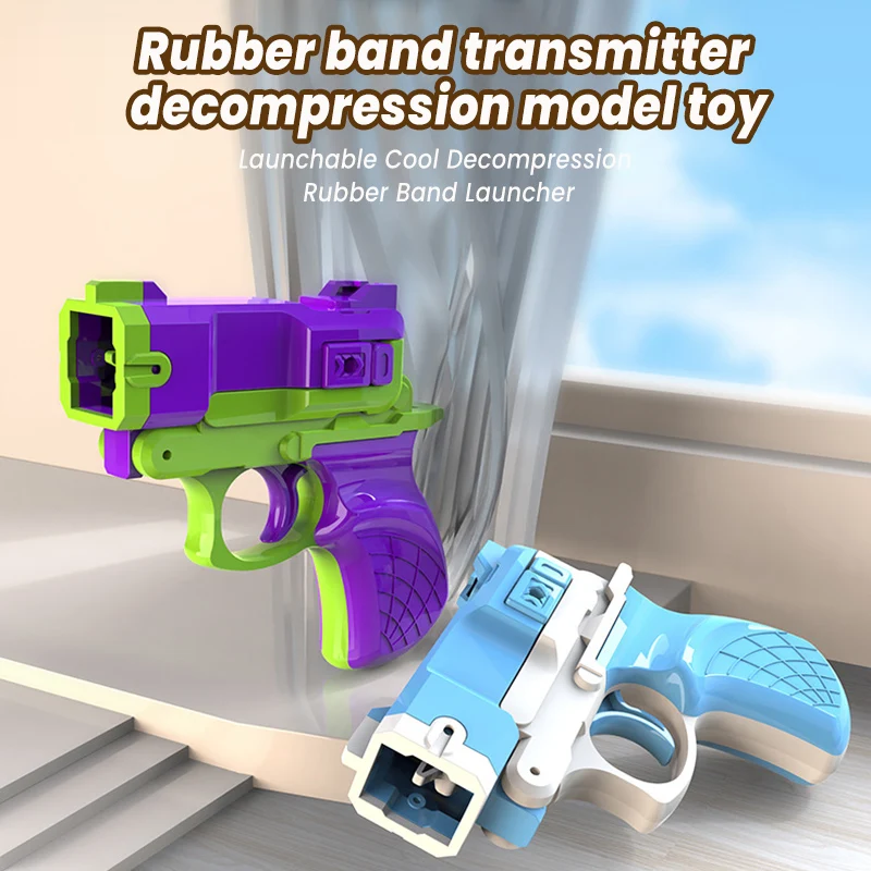 Rubber Band Gun Toy 3D Printed Gun Cub Radish Toy Knife Kids Stress Relief Toy Christmas Gift Decompression Boy\'s birthday Gift