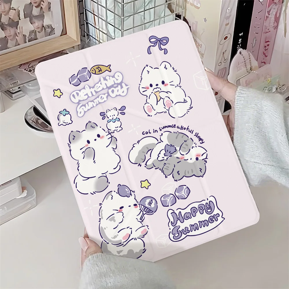 حافظة شفافة لجهاز iPad Air 5 4 Air 11 A16 11th iPad Pro 11 12.9 13 M5 10th Gen 10.9 10.2 9th 8th 7th 11 "mini 7 6 مع حامل قلم #4