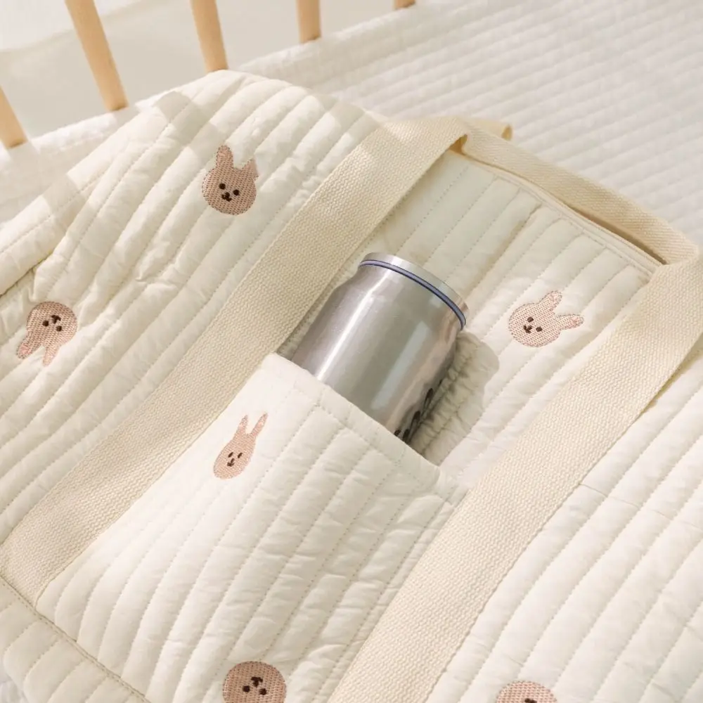 

Дорожная сумка большой емкости, складная многофункциональная ручная дорожная сумка, дорожная сумка с вышивкой в виде милого цветка и мультяшного медведя