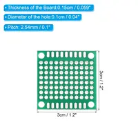 Board Prototype Board Green 3x3cm Double Sided Circuit Boards For DIY Soldering Project 2