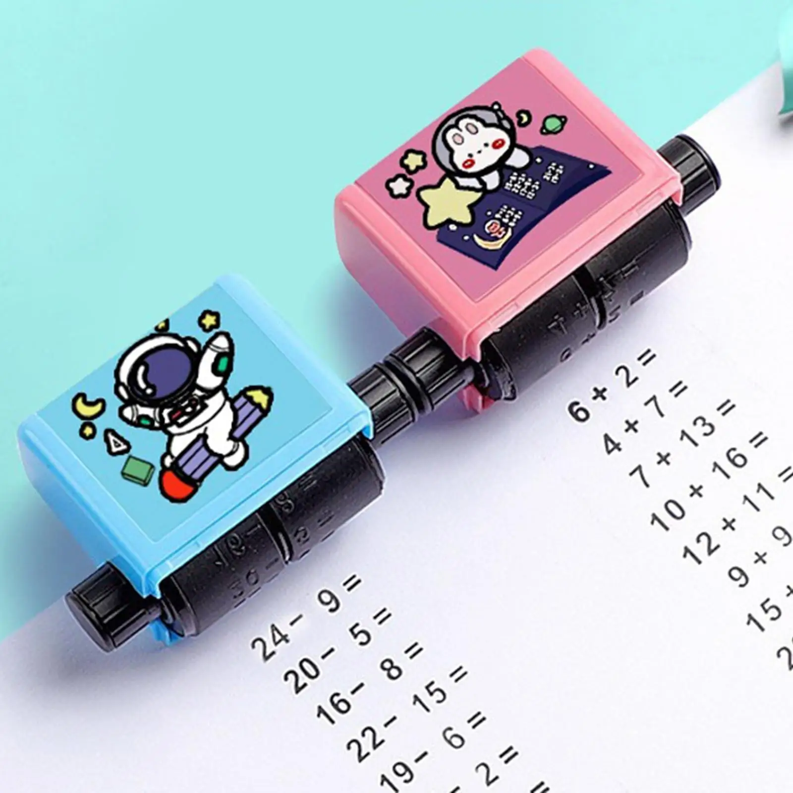 Roller Digital Teaching Stamp School Supplies Homeschool Kindergarten Arithmetic Tool Number Rolling Stamp for school Elementary