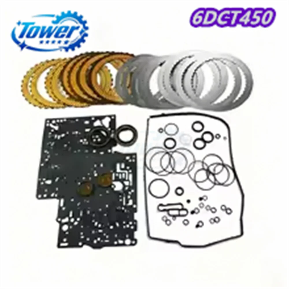 New MPS6 6DCT450 Transmission Rebuild Kit Overhaul Friction Plate Front Cover Filter Spring Slip Piston Kit For FORD VOLVO