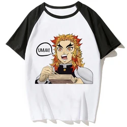Rengoku tshirt women streetwear comic t shirt girl comic clothes