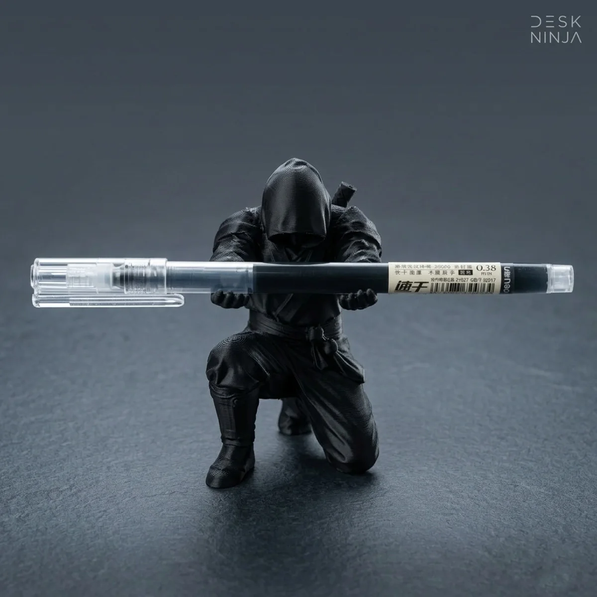 (9*5cm) Desk Ninja Pen Holder 3D Printed Cool Warrior Figurine Desktop Ornament Creative Office Stationery Display Gift Decorat
