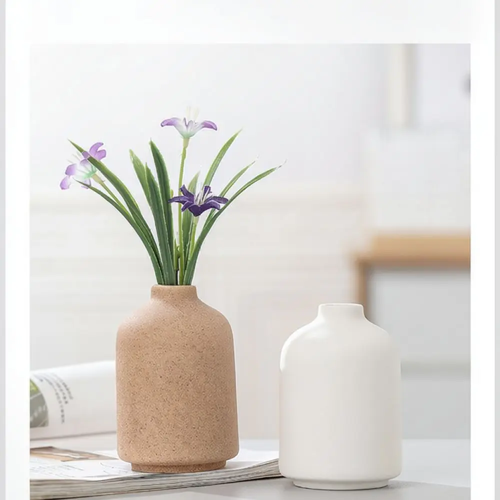 Matte Ceramic Vase Modern Decorative Flower Container Nordic Morandi Color Tabletop Ornament For Living Room Decor Home
