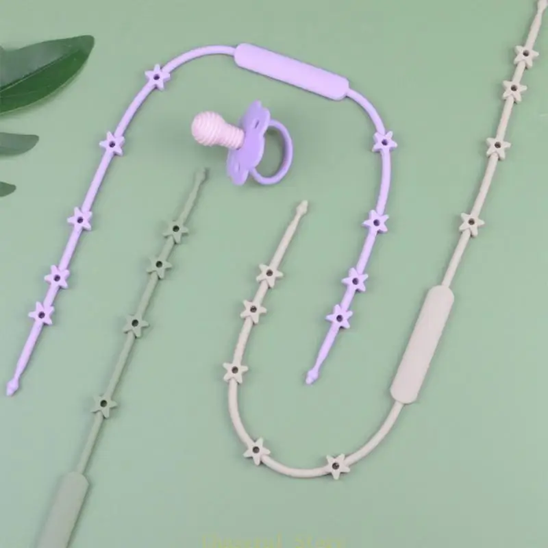 

E7CE Toddler Teether Anti-Drop Chain Pacifier Strap Silicone Teething Chain Accessory