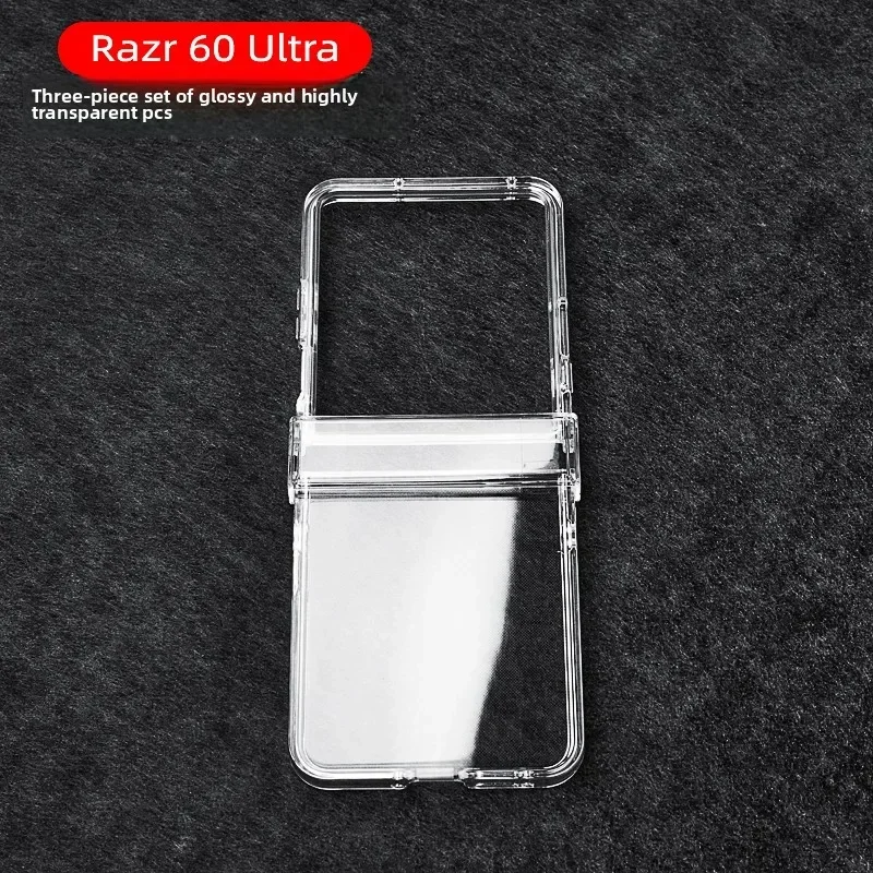 Transparente Handyhülle für Motorola Razr 70 60 50 40 Ultra Mooto Razr 60 50 Hartschale Klare PC-Scharnier-Schutzhülle aus Kunststoff – Detail 2
