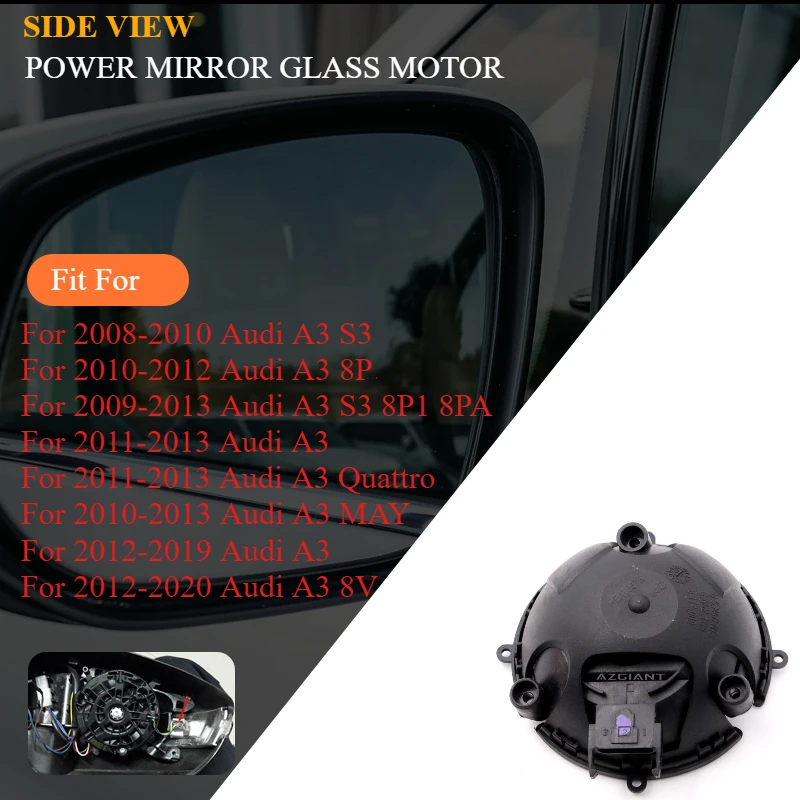 

AZGIANT for Audi A3 8V 8P Quattro May S3 8P1 8PA Side Wing Mirror Adjustment Module Blind Spots Lens Original Premium Quality