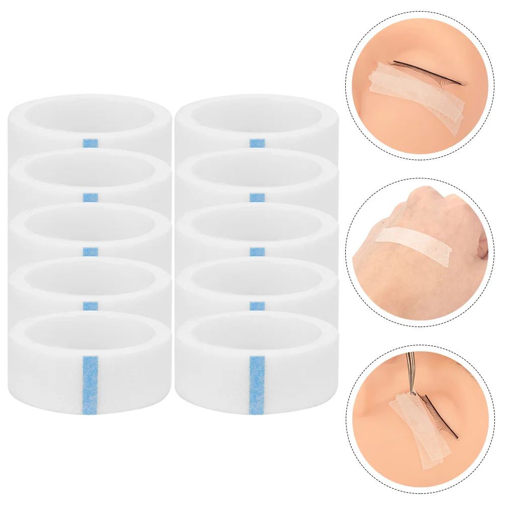 

10pcs 10 Rolls Fabric Lash Extensions Eye Make Up For Eyes Lift Makeup Tape Eyelash Tape For Eyes Lash Supplies Techs