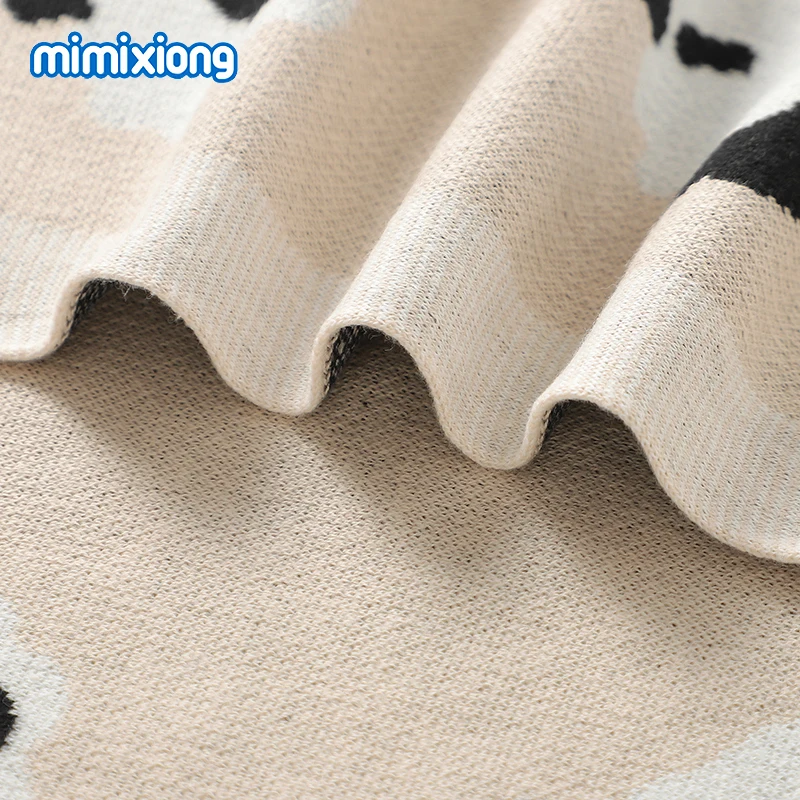 القطن الطفل البطانيات لحديثي الولادة 90*70 سنتيمتر محبوك Infantil بنين بنات الحضانة الشهرية التقميط التفاف منقوشة طفل تلقي الحصير #4