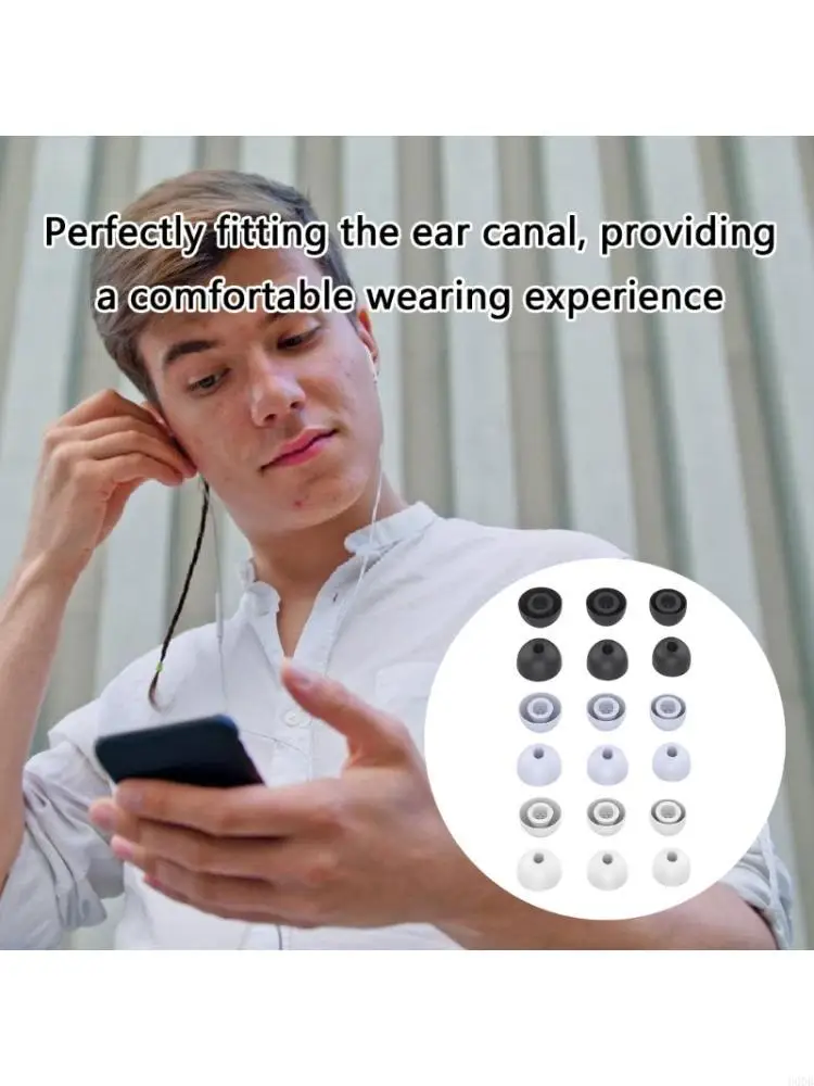

Ear Tip Earbud Sleeve Housing Silicone Cushions Enhancing Hygiene Comfort for 6i