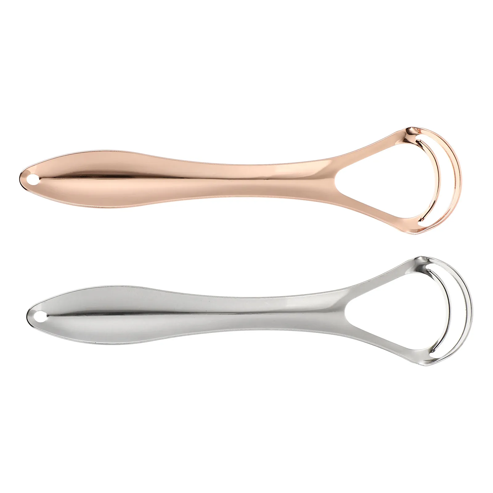 

2Pcs Tongue Cleaner Stainless Steel Dual Side Ergonomic Handle for Thorough Tongue Scraping and Bad Breath Removal Daily Oral