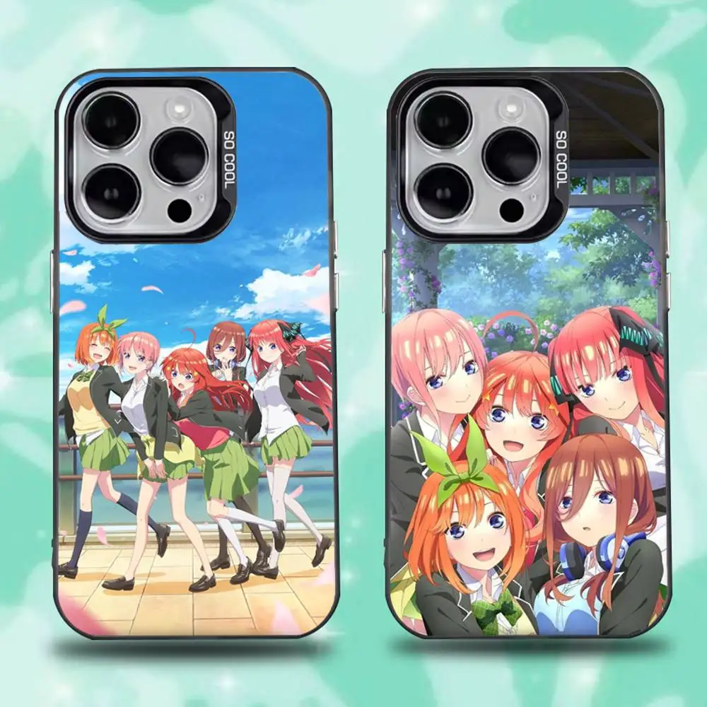 

Five Equal Brides Anime Phone Case For iPhone 16,15,14,13,12,11,Pro,Max,Plus,Mini,XS,SE Anti Fall Black Matte Hard Bumper