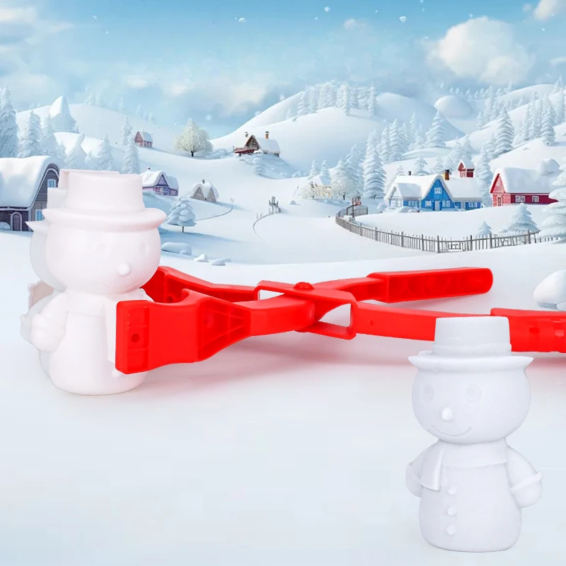 Juguetes de lucha de bolas de nieve para niños, herramienta de molde de arena para nieve, muñeco de nieve, Papá Noel, forma de corazón, abrazadera para hacer bolas de nieve de dibujos animados, juguetes deportivos de invierno