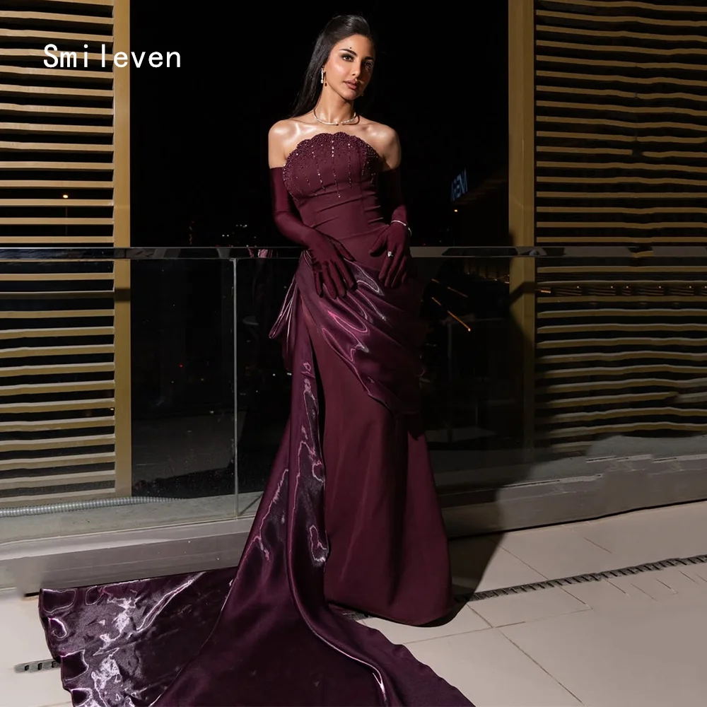 

Smileven Luxury Beading Mermaid Prom Dress Elegant Strapless Party Gowns Hip Hugging Formal Occassion Dress Customized 2026