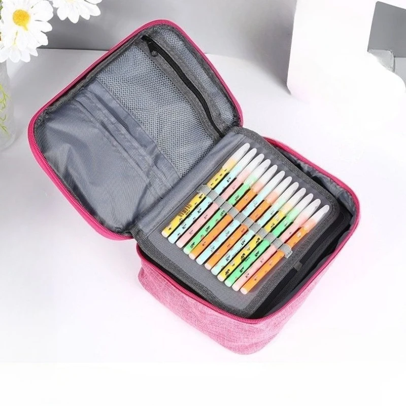 Colorful Pencil Storage Bag Large Capacity Multi-layered Stationery Storage Simple and Practical Easy To Carry and Access