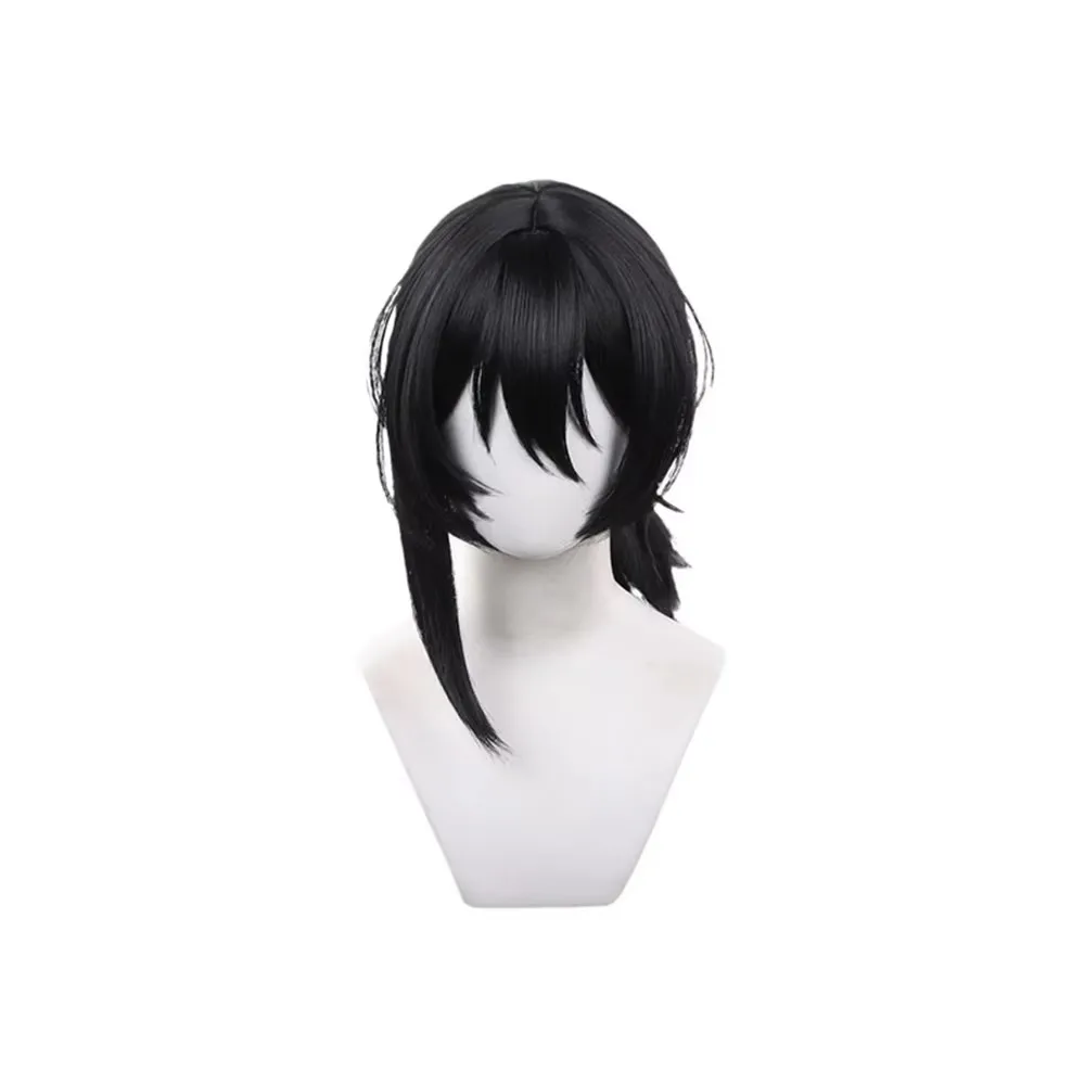

Anime Cosplay Mo Chengwei Wig Short Straight Ponytail Black Synthetic Hair Peluca For Frieren Festival Halloween Props