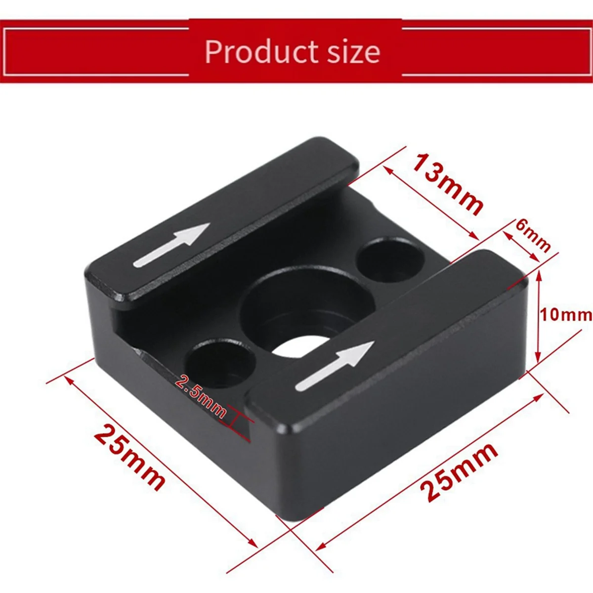 Asiento de zapata fría, 3 juegos de soporte de zapata fría para cámara, soporte adaptador de aluminio, zapata caliente con adaptador 1/4 para jaula de cámara, soporte de zapata para Flash