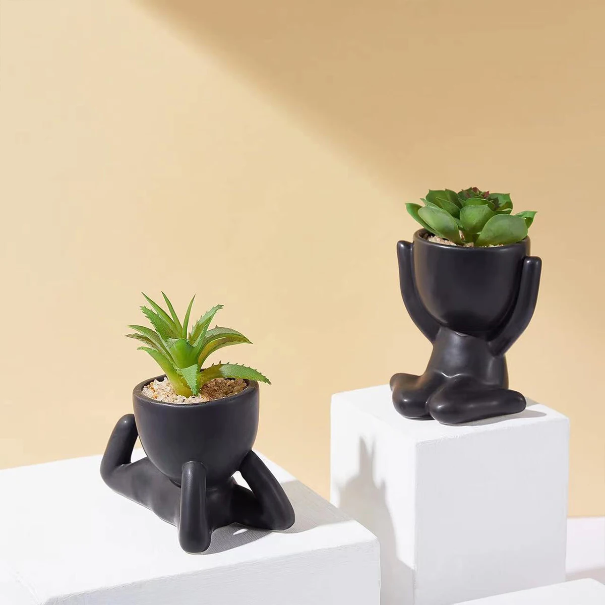 

Character Shape Fashion Handicrafts Plants Flower Pot Personality Creative Office Simple Crafts Decoration New Arrivals