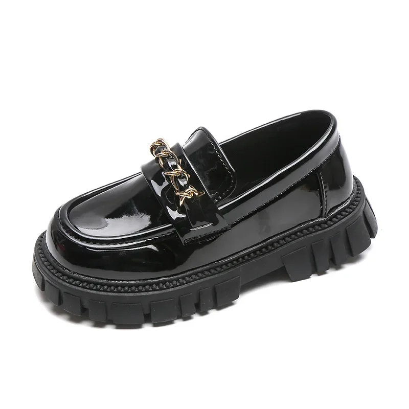 Frühling Herbst Jungen Mädchen Dickbesohlte Lackleder Oxford-Schuhe Kinder Weichbesohlte Rutschfeste Schul-Loafer Kinder Freizeit Schüler Schuhe – Detail 23