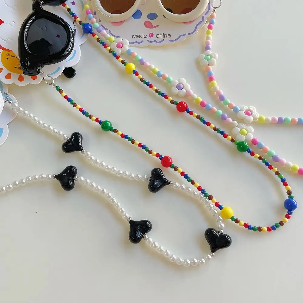 2Pcs/Set Spring Summer Kids Cat Eye Sunglasses Kawaii Fashion Sunscreen Eyeglasses with Eyeglass Chains Beach Sun Glasses
