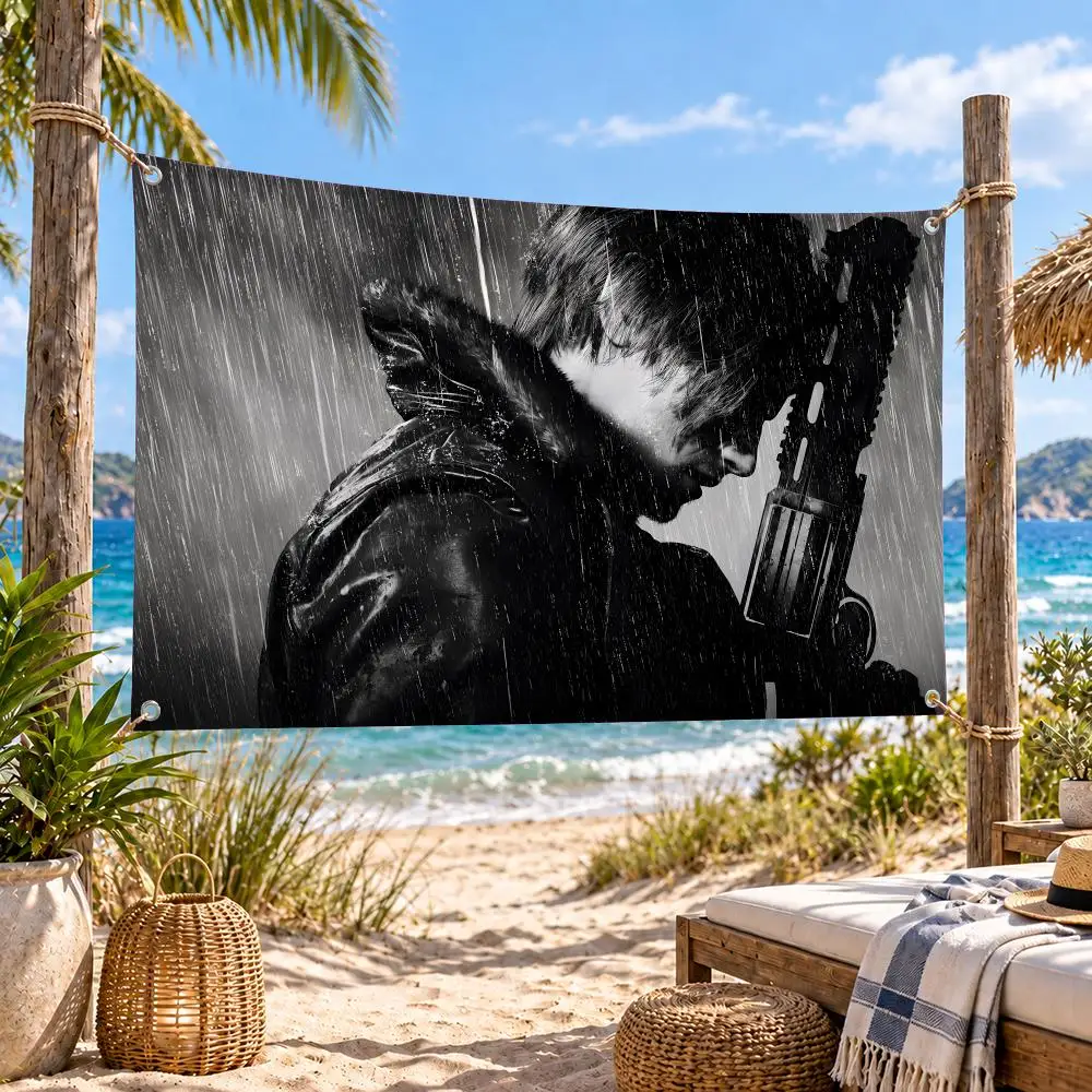 Leon Scott Kennedy Game Flags Soft Durable Tapestry Skin-friendly For Outdoor Party Home Living Room Bar Bedroom Decoration