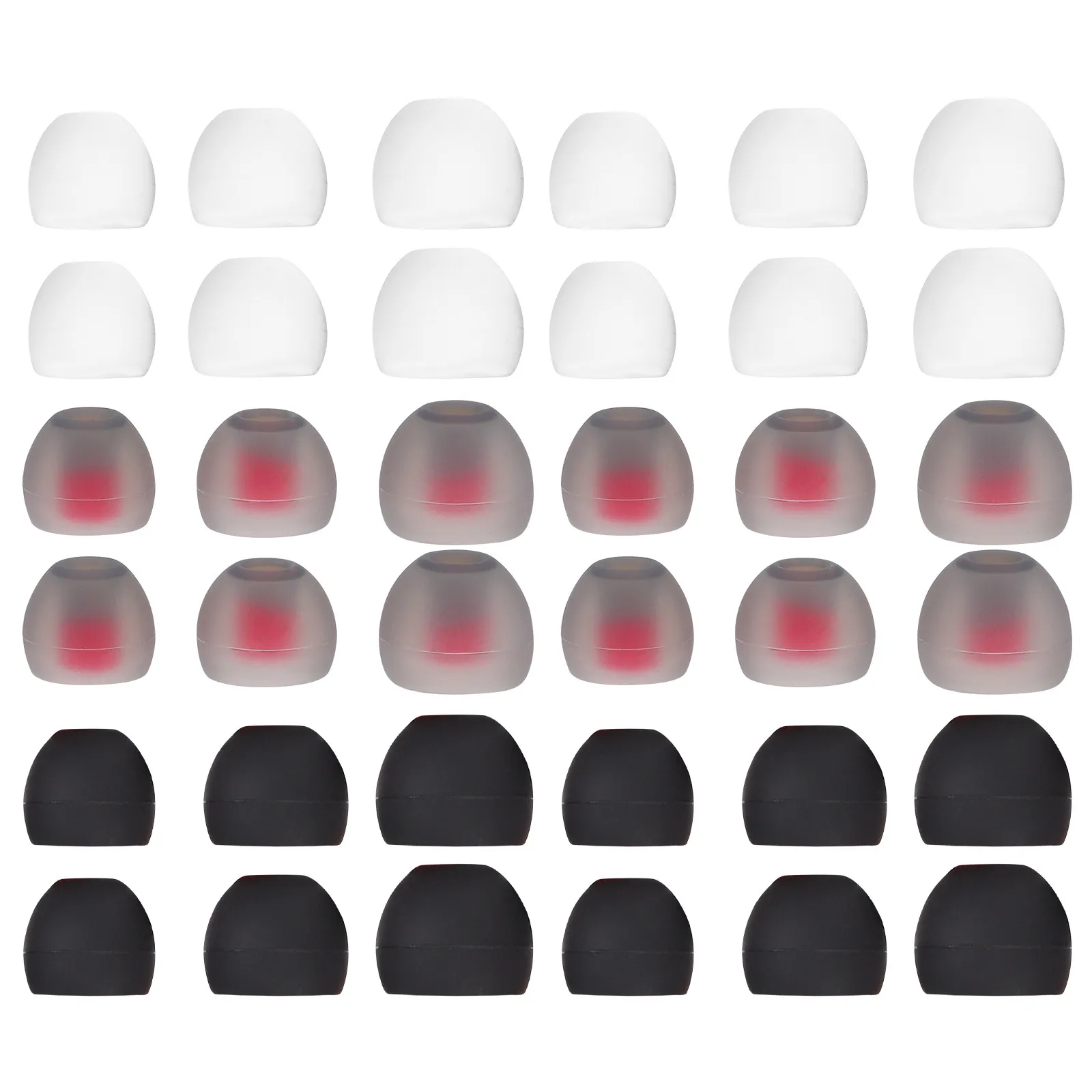 

36Pcs Silicone Earbud Caps Replacement Ear Tips Stable Fit for Sports Calls Noise Isolating Headphone Accessories