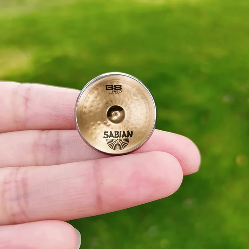 خمر الطبال الصنج الفولاذ المقاوم للصدأ التلبيب دبوس لمحبي DJ مسجل فينيل الفن مخصص صور الزجاج بروش حقيبة شارة كول مجوهرات