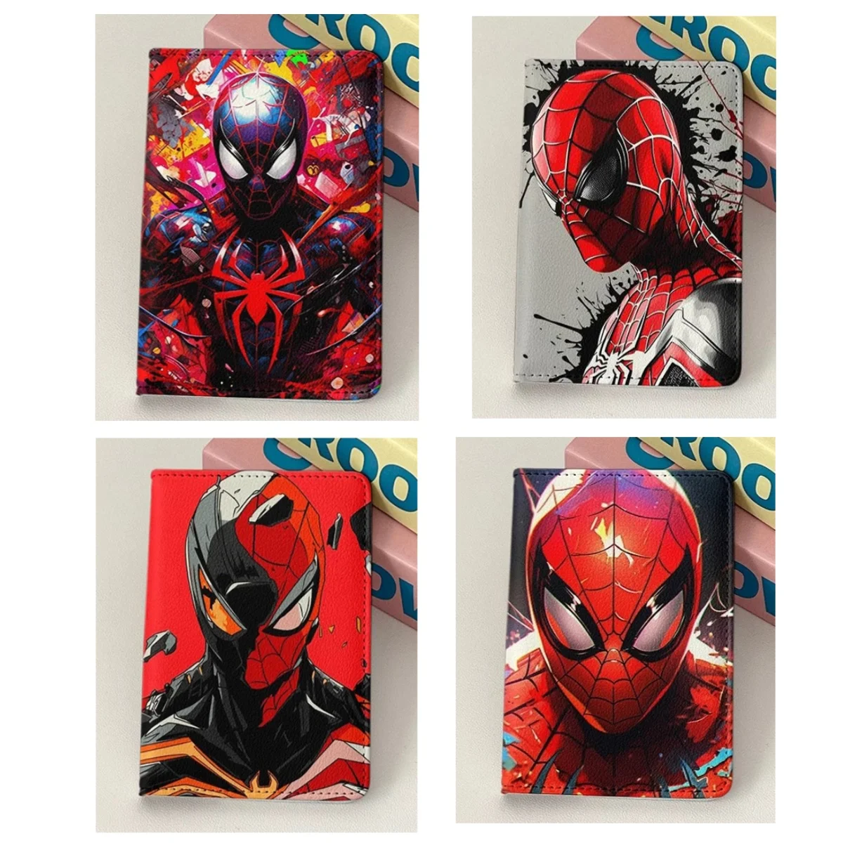 

Marvel Spider-Man Passport Clip Certificate Protection Case Multifunctional Card Pack Animation Travel Portable Passport Boys