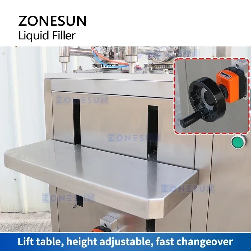 ZONESUN آلة تعبئة الزجاجات السائلة السميكة حشو زيت الطعام المنظفات الشامبو مستحضرات التجميل لصق الدوار مضخة محرك معزز ZS-GTRP2