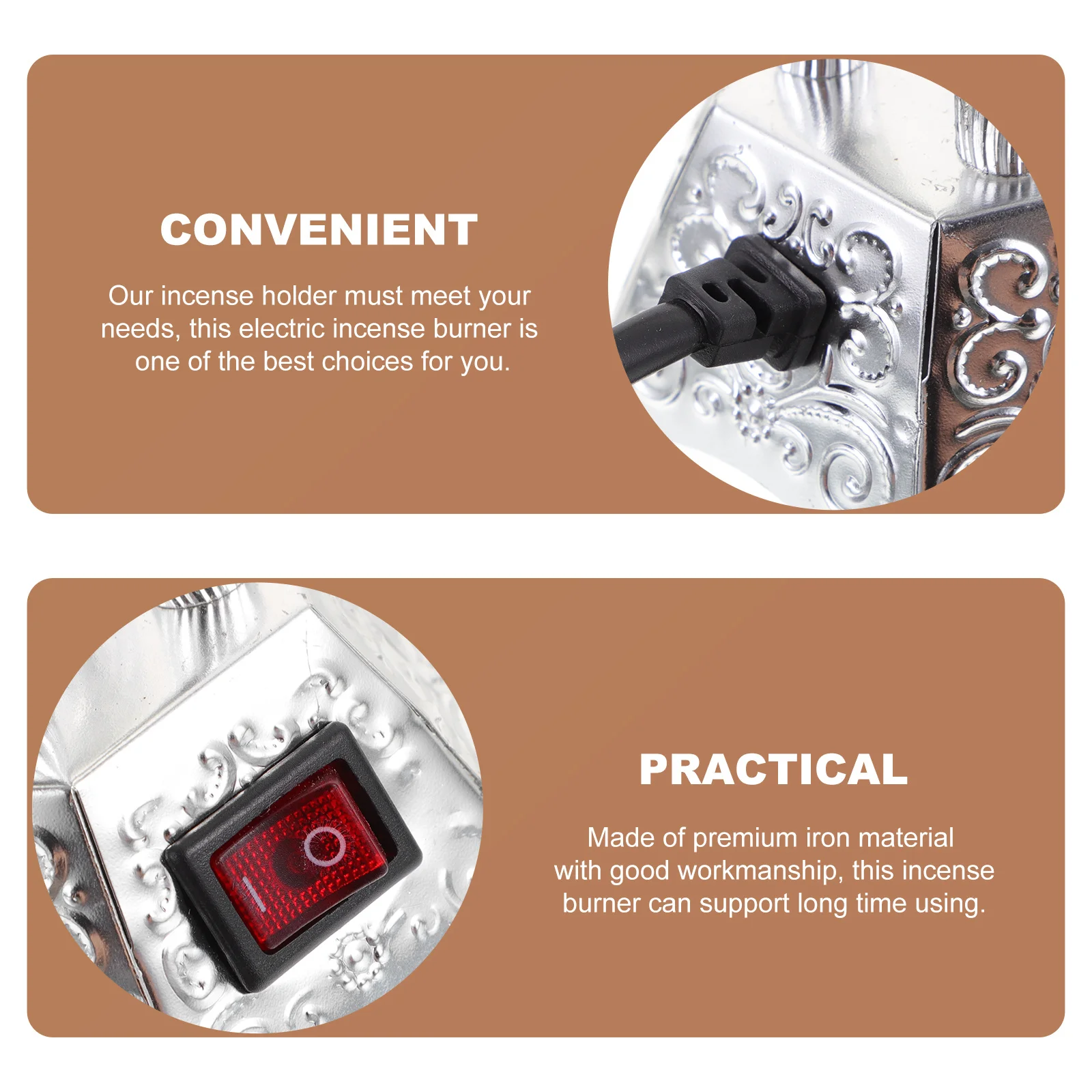 

Electric Incense Burner Premium Iron Desktop Aroma Therapy Home Decor Uk Plug Electric Incense Burner Censer Holder