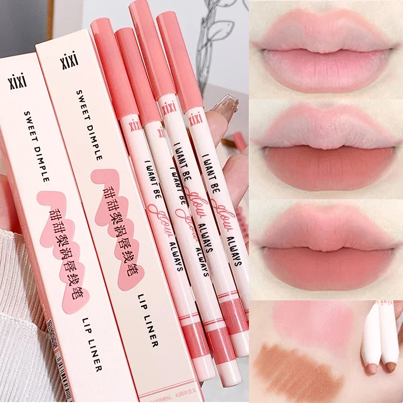 Nackte rosa rote Lip Liner Stift Make-up wasserdicht dauerhafte natürliche matte Lippenstift Stift weichen Nebel Konturierung sexy Lippen Kosmetik Bleistift