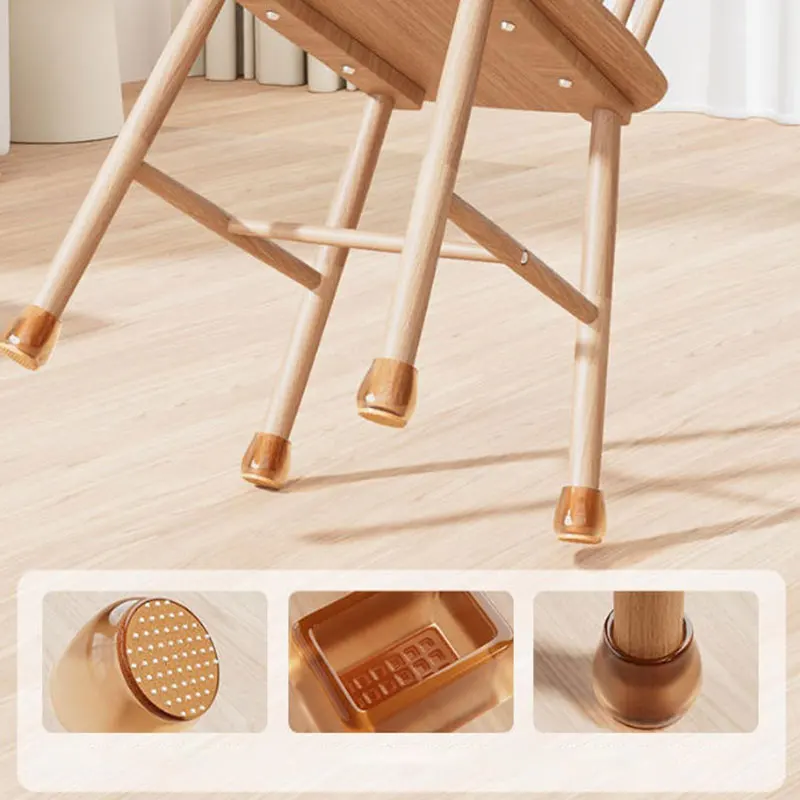 24/4PCS Square Rectangular Round Chair Leg Protectors Foot Cover Diagonal Felt Pads Silicone Furniture Table Feet Protect Floors